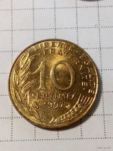 10 сантимов Франция 1997 год