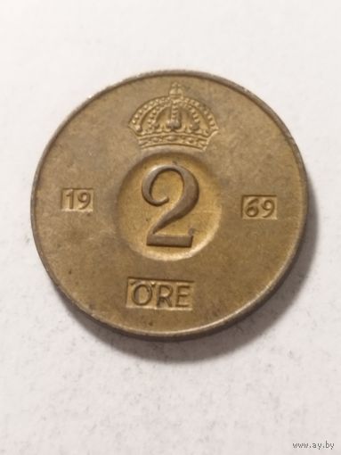 Швеция 2 оре 1969