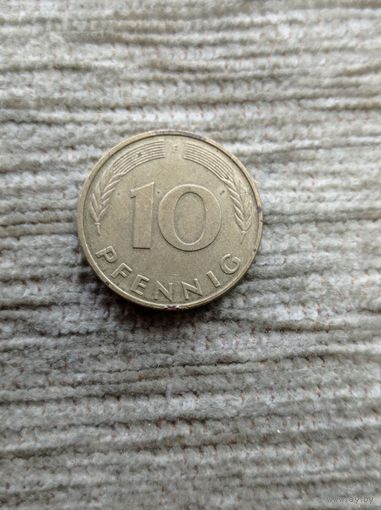 Werty71 Германия ФРГ 10 пфеннигов 1994 J