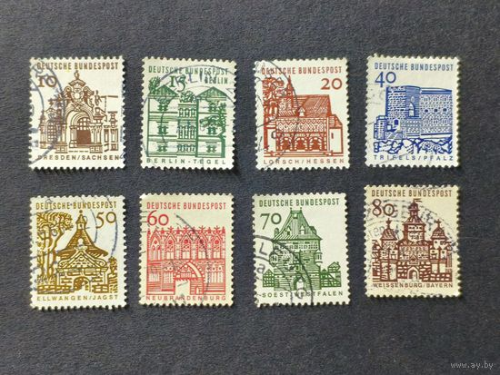Германия 1964. Здания Германии 12 века. Полная серия