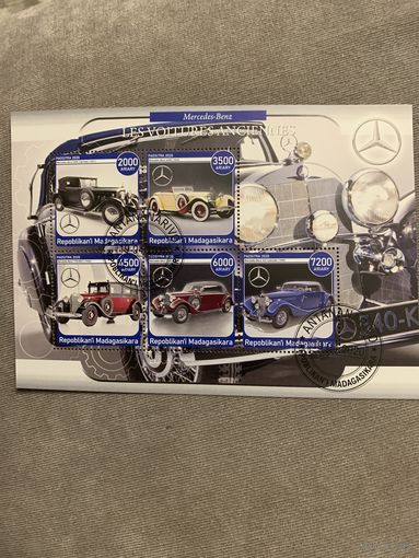Мадагаскар 2020. Автомобили Mercedes. Малый лист