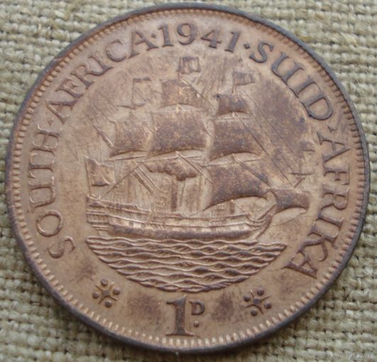 1 пенни 1941 Южная Африка