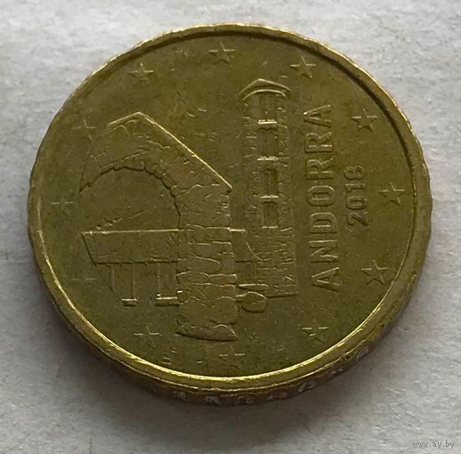 Андорра 10 евроцентов 2018 - Церковь Сант Марти де ла Кортинада