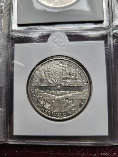 10 евро 2005 Германия Национальный парк Баварский лес! Серебро 18 грамма 925 пробы! ВОЗМОЖЕН ОБМЕН!
