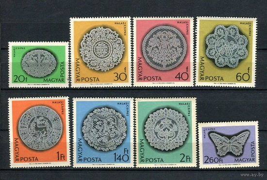Венгрия - 1964 - Кружево - (ном. 60 с помятостью, пятна на клее у ном. 2,60) - [Mi. 2000-2007] - полная серия - 8 марок. MNH.  (Лот 141BT)