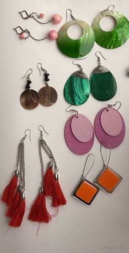 Сережки бижутерия лот