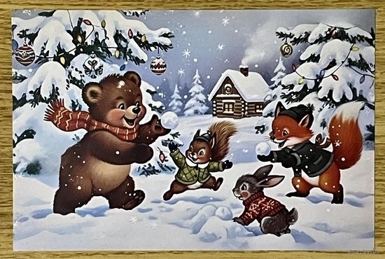 Открытка для посткроссинга чистая 10х15 см. (на тонкой бумаге)