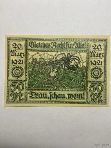 50 пфенингов (нотгельды) г. Германия.-1012