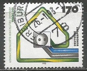ФРГ. 100 лет общества электротехников. 1993г. Mi#1648.
