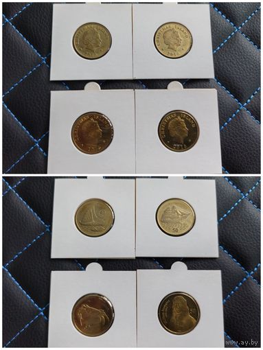 Распродажа !!! Остров Рождества 4 монеты (50, 50, 50, 50 центов) 2016 г. UNC