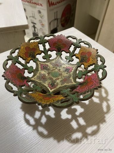 Конфетница латунь Индия 60-70х годов