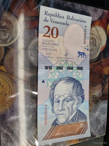 Венесуэла 20 боливар  2018 (UNC)