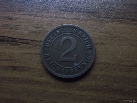 Германия 2 рентенпфеннига 1925 F