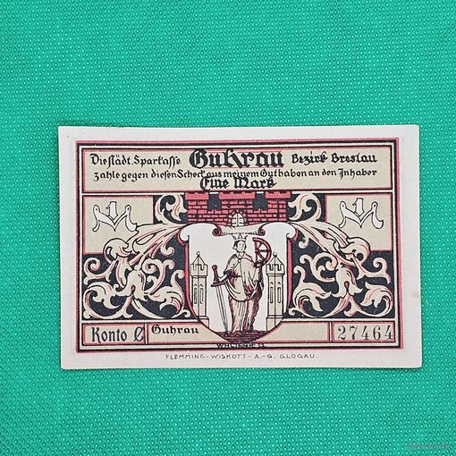 Старт с 1 Рубля !!! Банкнота Германия Нотгельд 1 марки 1850