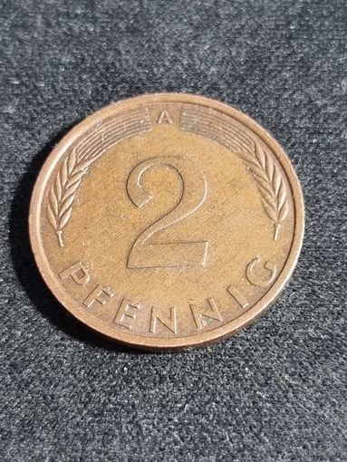 Германия 2 пфеннига 1991   А