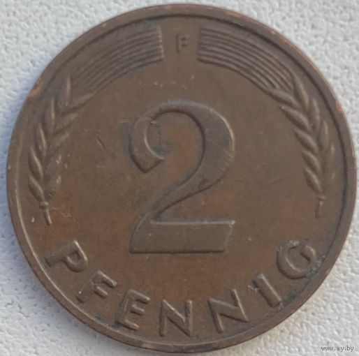 Германия 2 пфеннига 1961 г. F