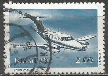 Бразилия. 10 лет авиационной промышленности. 1979г. Mi#1720.