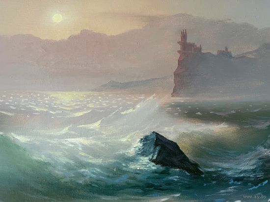 Картина холст масло Осипенко 50х43 с рамой 1996год