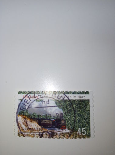 Марка Германия 2012г. Гарц, узкоколейка, юбилей. 45