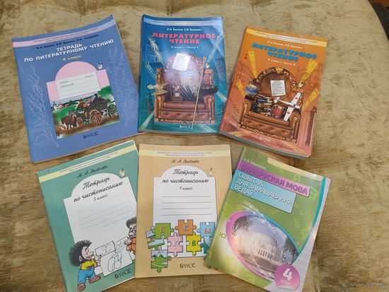 Тетради и книги для 3-4 класса по языкам и литературе