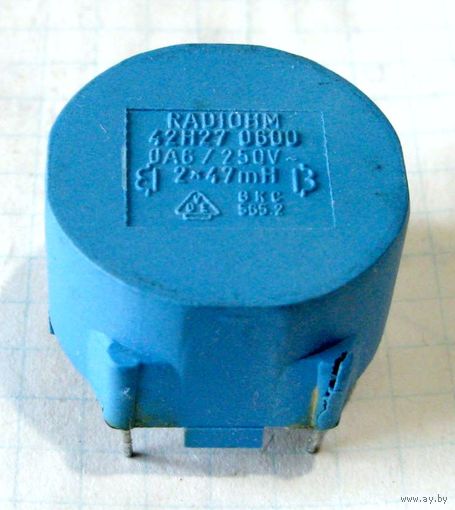 Дроссель двухобмоточный RADIOHM 42H27 0600 2х47мГн 250 V, 0.3A