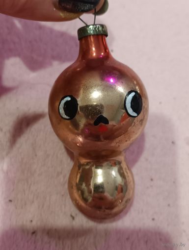Ёлочные игрушки, стекло, чебурашка