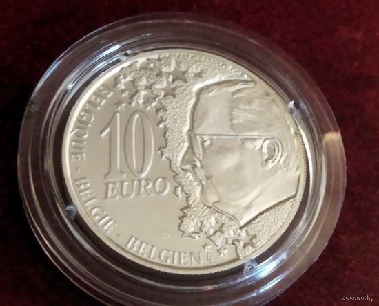 Серебро 0.925! Бельгия 10 евро, 2002 Бельгийские железные дороги