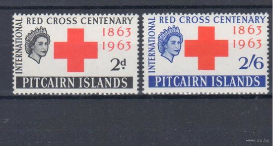 [721] Британские колонии. Питкерн 1963. 100-летие Красного Креста. СЕРИЯ MNH. Кат.15 е.