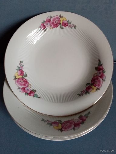 Тарелка 3 шт глубокая Colditz ГДР одним лотом