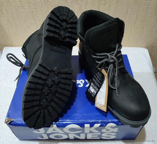 НОВЫЕ JACK & JONES, оригинал, кожа (43 р-р).