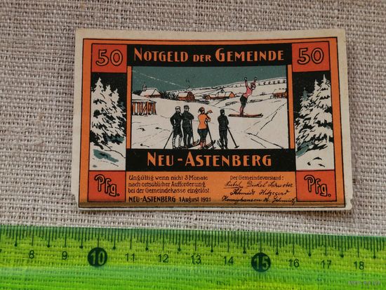 Германия-нотгельд 50   пфенингов Astenberg