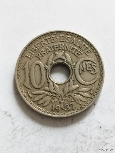 Франция 10 сантим 1937