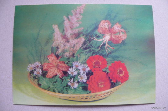 Круцко Л., Цветы; 1984, подписана.