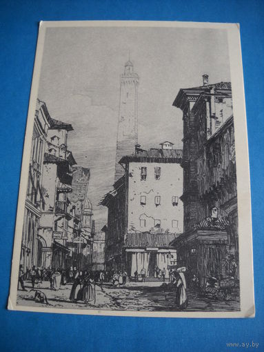 Открытка. Болонья. Банингтон. 1957 г. Чистая.