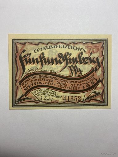 75 пфенингов (нотгельды) г. Германия.-1012