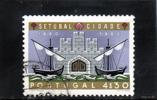 Португалия. 200 лет городу Сетубал. Парусники.1961.