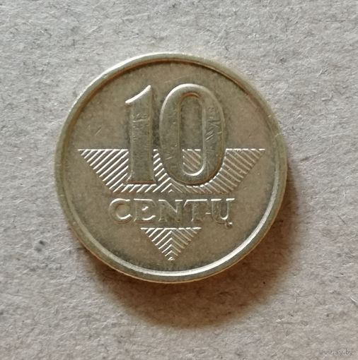 Литва 10 сентов 2008 год, KM# 106, ю