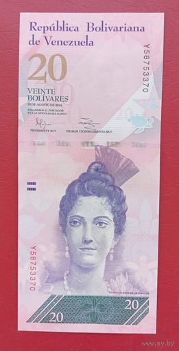 Венесуэла, 20 боливаров, 2014 г., UNC