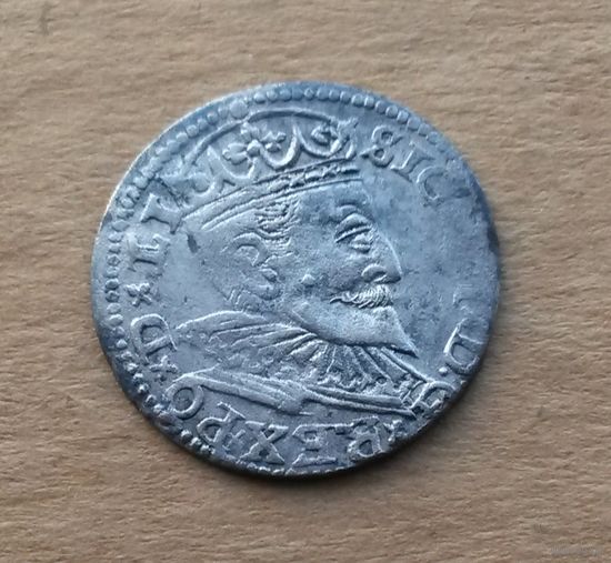 Речь Посполитая, 3 гроша, Рига, 1597 г., Сигизмунд III (1587-1632), серебро