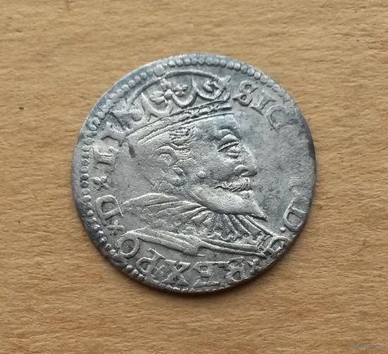 Речь Посполитая, 3 гроша, Рига, 1597 г., Сигизмунд III (1587-1632), серебро