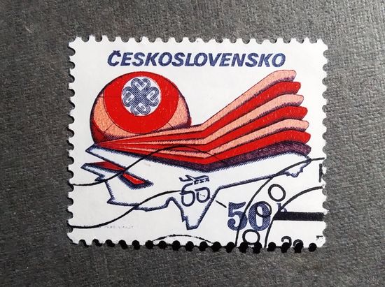 Марка Чехословакия 1983 год 60-летие чехословакских авиалиний