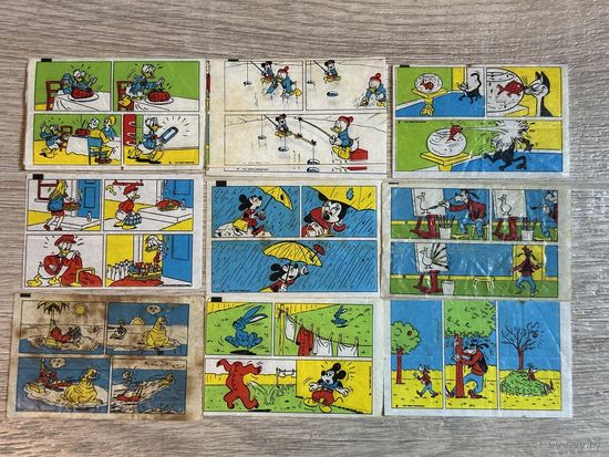 Вкладыши Дональд Donald. Дональд Дак, Микки Маус, Минни, Гуфи и др