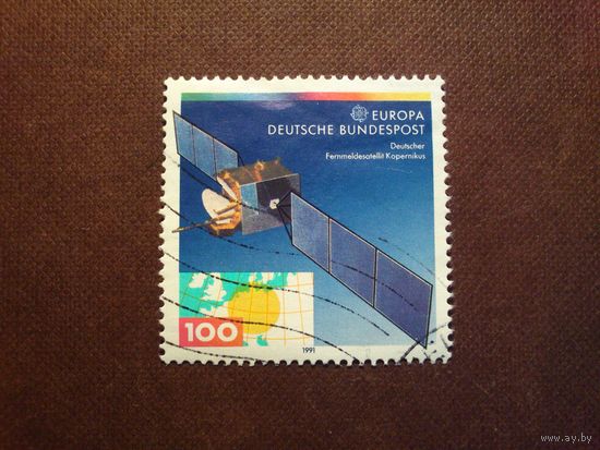 Германия  1991 г. Телекоммуникационный спутник "Коперникус".Europa (C.E.P.T.) ./23а/