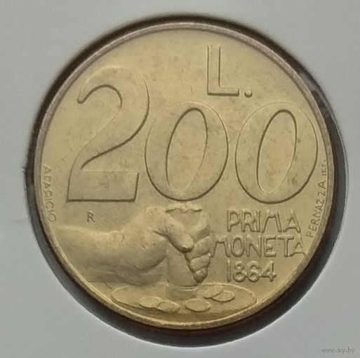 Сан-Марино 200 лир 1991 г. В холдере
