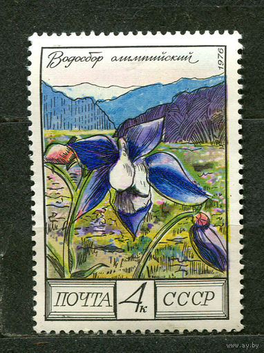 Флора. Цветы. Водосбор. 1976. Чистая