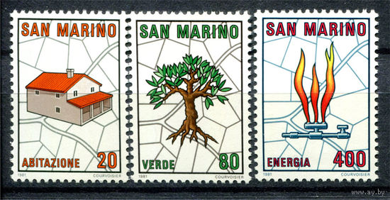Сан-Марино - 1981г. - Градостроение - 3 марки - полная серия, MNH [Mi 1237-1239]. #O-Se-Z-1-14