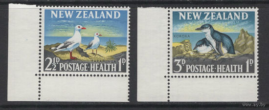 Новая Зеландия (New Zealand) 1964** Фауна Птицы Серебряная чайка Маленький пингвин (Mi#433-434)