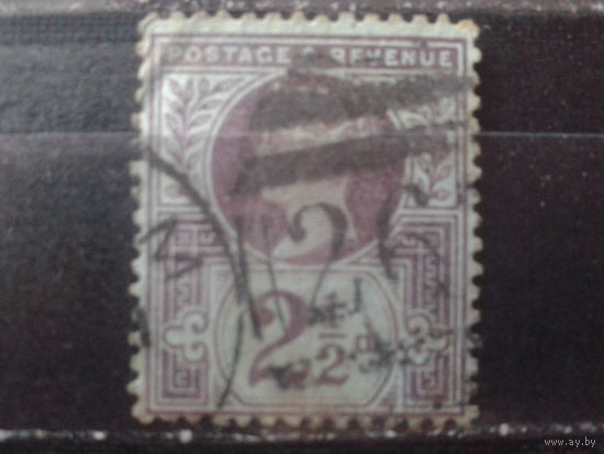 Англия 1887 Королева Виктория 2,5 пенса
