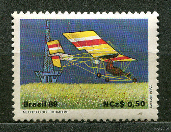 Старинный самолет. Бразилия. 1989. Чистая