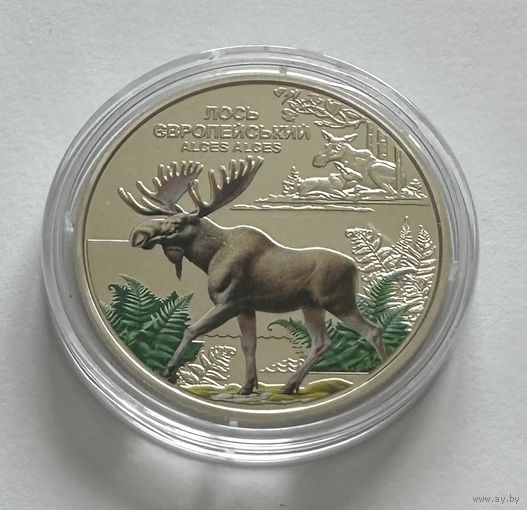 Украина 5 гривен 2025 года (Чернобыль. Возрождение. Лось европейский)